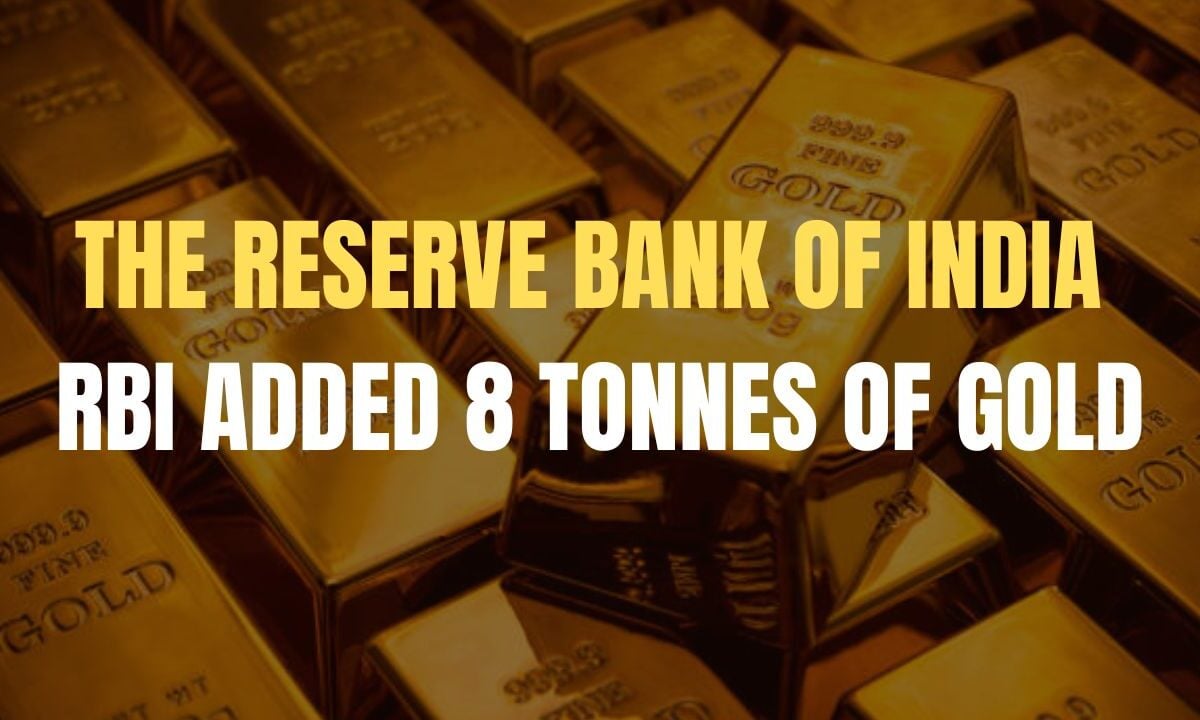 RBI Adds 8 Tonnes of Gold to Reserves in November 2024